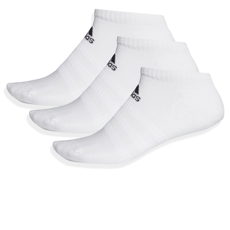 Adidas Cushioned Low Cut White Socks Crepslocker Front