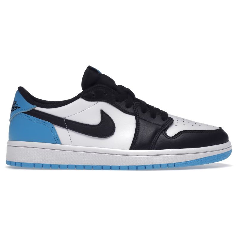 Air Jordan 1 Low Black Dark Powder Blue W Crepslocker Front