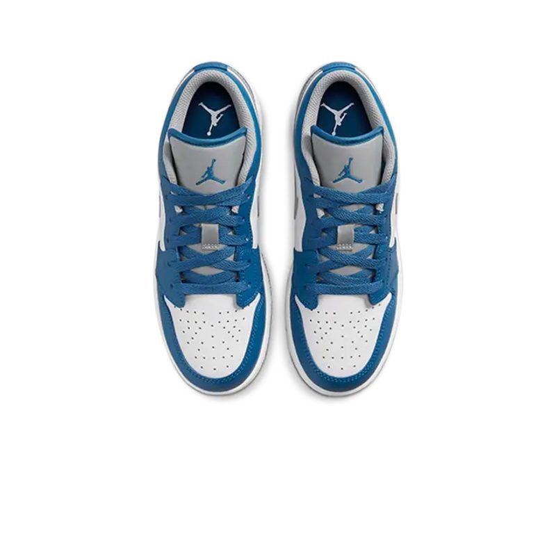 Air Jordan 1 Low True Blue GS Crepslocker Top