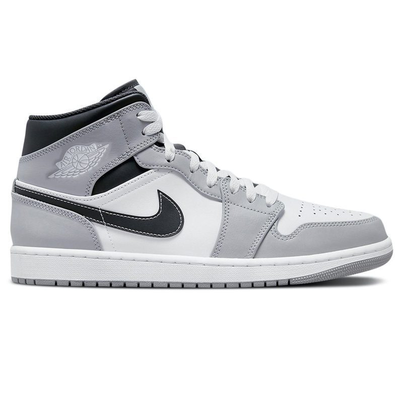 Air Jordan 1 Mid Light Smoke Grey Anthracite Crepslocker Front 1