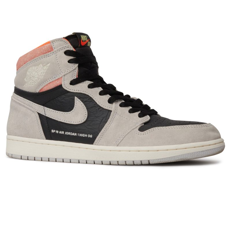 Air Jordan 1 Retro High Neutral Grey Hyper Crimson Crepslocker Front Side