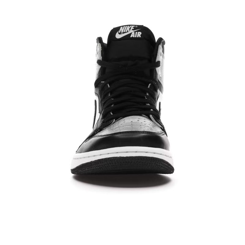 Air Jordan 1 Retro High Silver Toe W Crepslocker Top