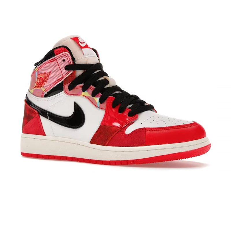 Air jordan 1 retro high og spider man across the spider verse gs dv1753 601 crepslocker front