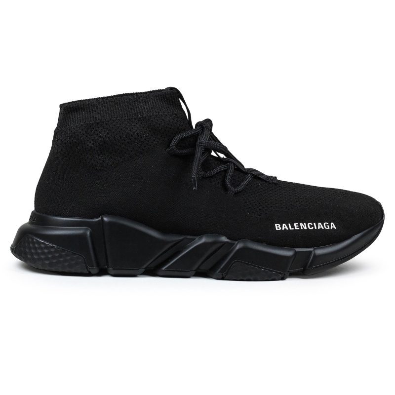 Balenciaga Speed Knit Lace Sock Triple Black Crepslocker Side