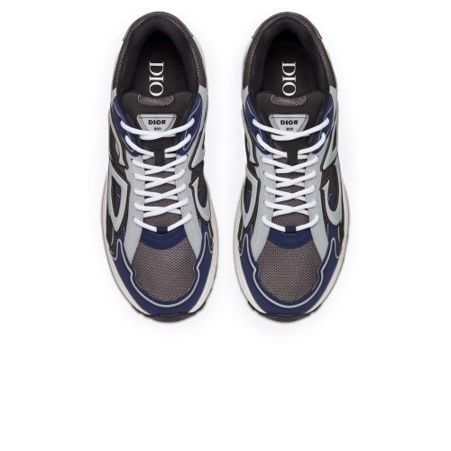 Dior B30 Technical Mesh Black Blue Grey Trainer Creplsocker Top