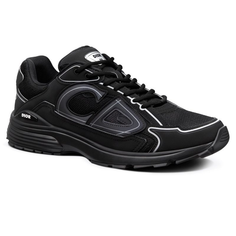 Dior B30 Technical Mesh Black Trainer Crepslocker Front Side