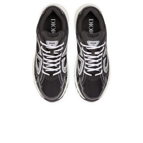 Dior B30 Technical Mesh Black White Trainer Crepslocker Top