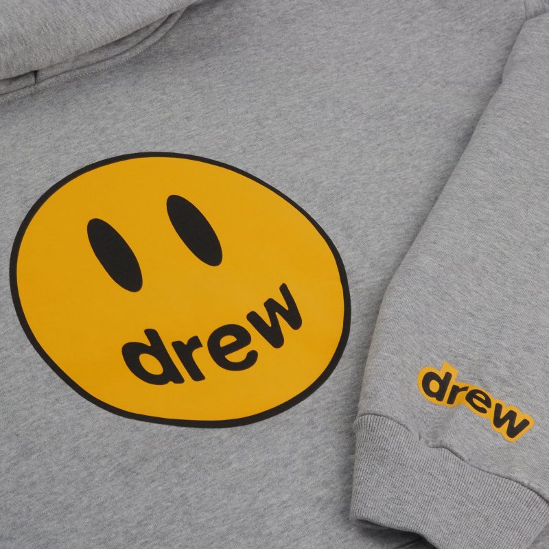 Drew House Mascot Hoodie Heather Grey Crepslocker Front Close Up