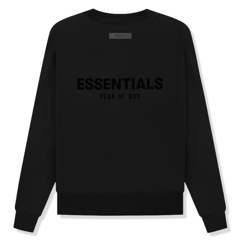 Fear of god essentials black crewneck ss22 crepslocker back