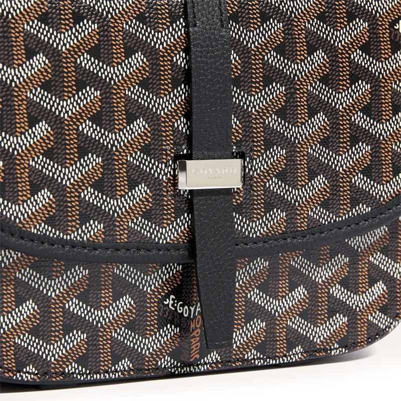 Goyard Goyardine Belvedere II Black PM Messenger Bag Crepslocker Close Up