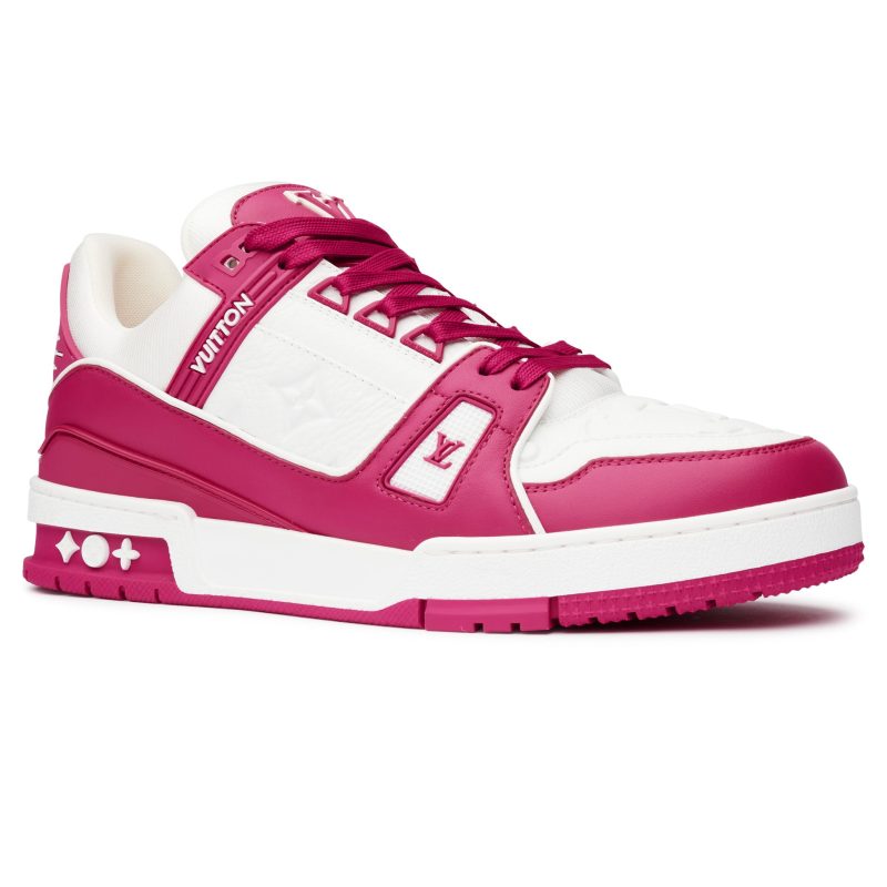 Louis Vuitton LV Trainer Fuchsia Sneaker Crepslocker Front