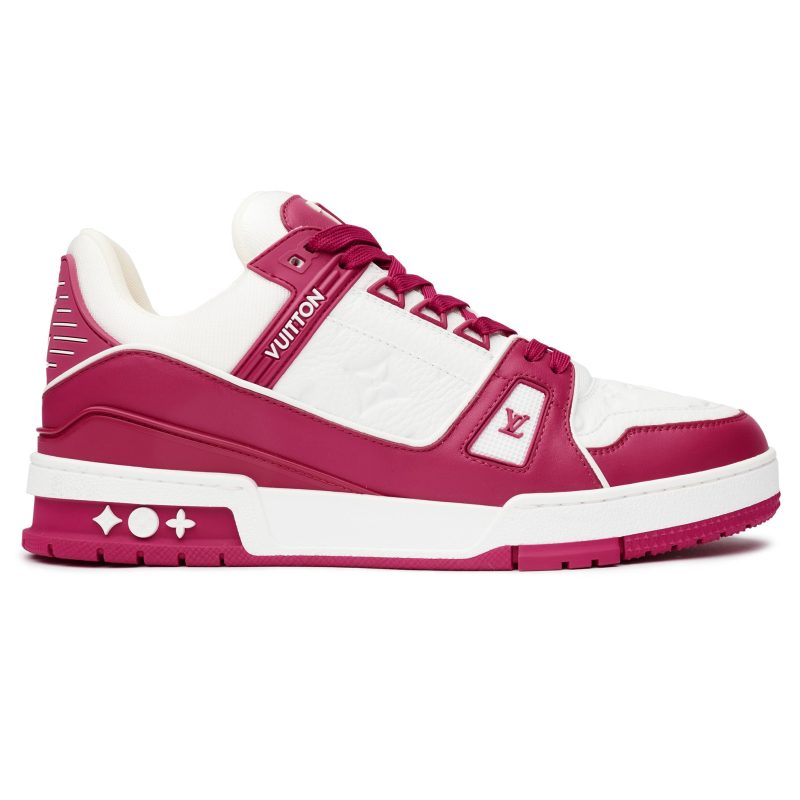 Louis Vuitton LV Trainer Fuchsia Sneaker Crepslocker Front faa7a539 047b 4631 b10a a6ac8a6bb8e7