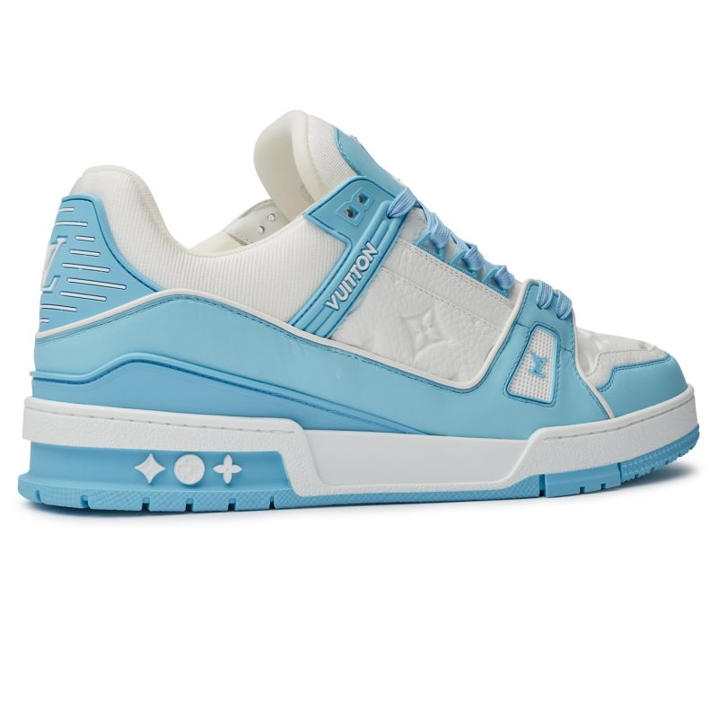 Louis Vuitton LV Trainer Sky Blue Sneaker Crepslocker Back Side