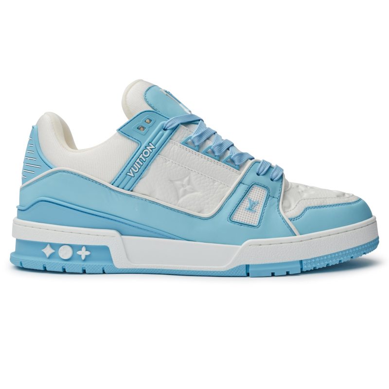 Louis Vuitton LV Trainer Sky Blue Sneaker Crepslocker Front