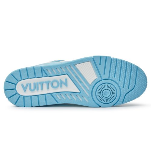 Louis Vuitton LV Trainer Sky Blue Sneaker Crepslocker Sole