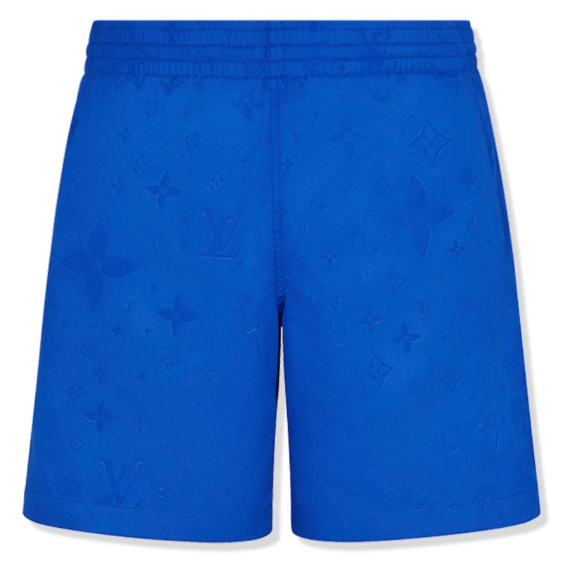 Louis Vuitton Monogram Signature Swim Blue Board Shorts Crepslocker Front