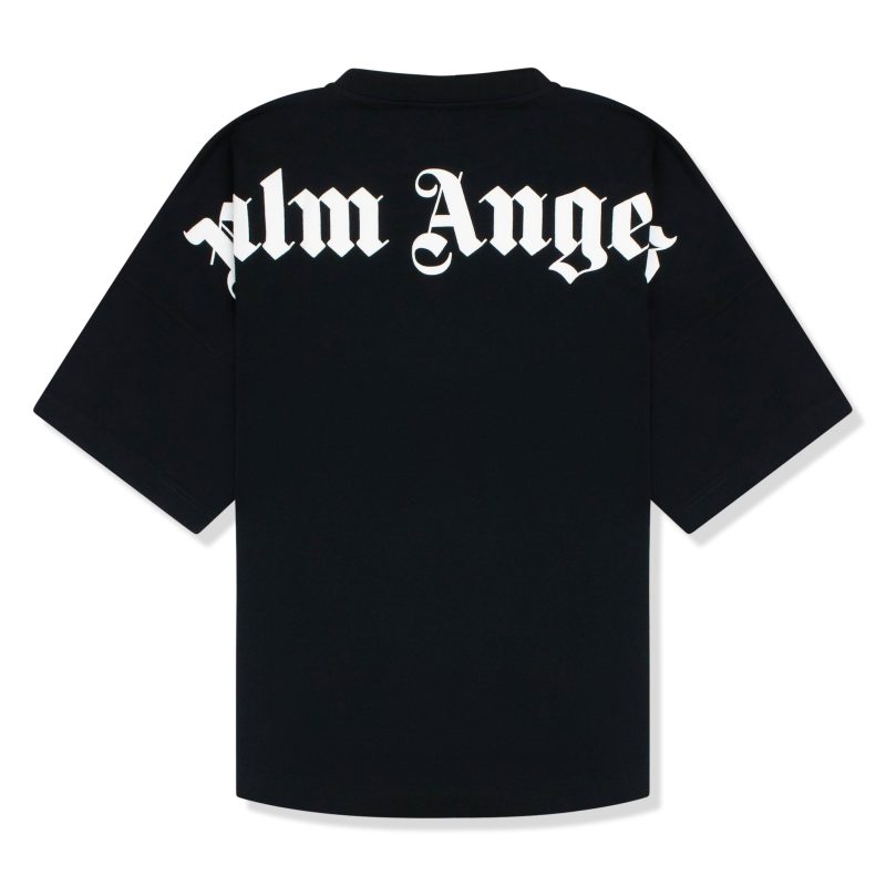 Palm Angels Logo Collar Back Black Oversized T Shirt Back