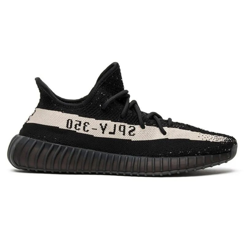 Yeezy Boost 350 V2 Core Black White Crepslocker Side