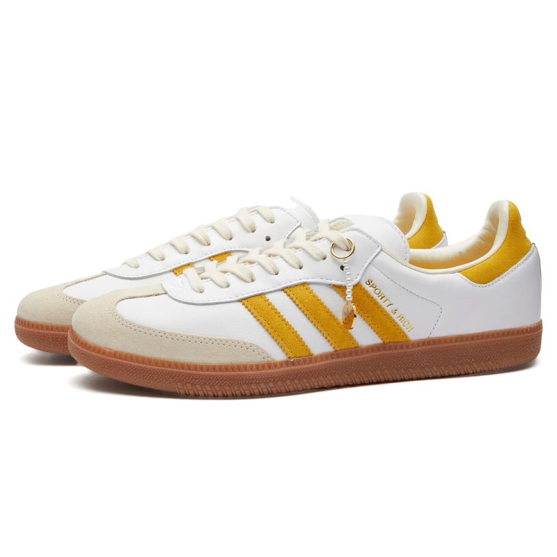 adidas samba og sporty rich white bold gold if5661 front side