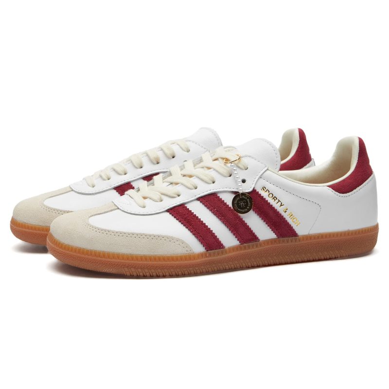 adidas samba sporty rich white collegiate burgundy if5660 front side