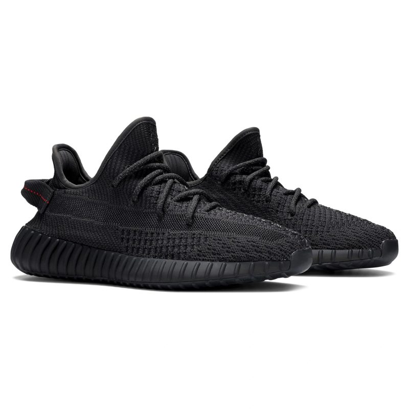 adidas yeezy boost 350 v2 static black non reflective fu9006 front side