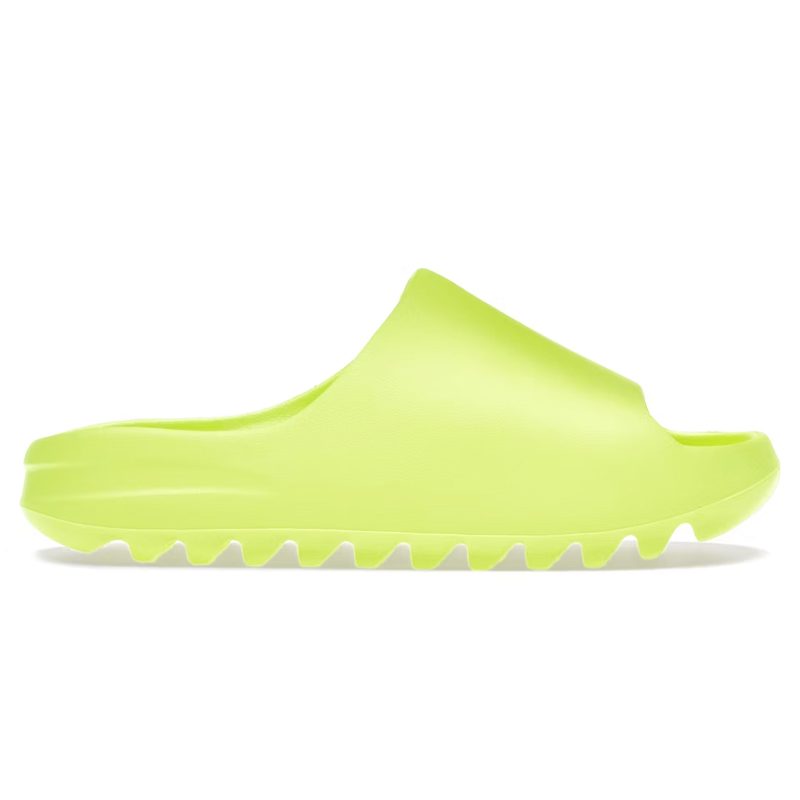 adidas yeezy slide glow green 2022 restock hq6447 crepslocker front