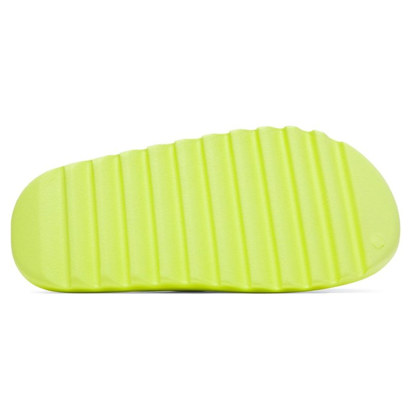 adidas yeezy slide glow green 2022 restock hq6447 crepslocker sole