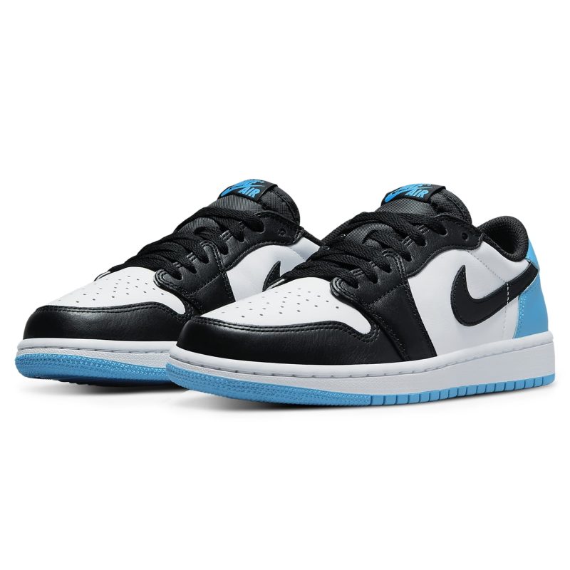 air jordan 1 low black dark powder blue w cz0775 104 front side