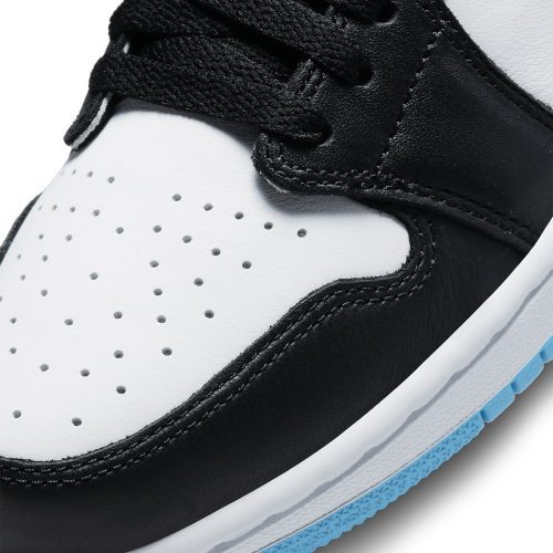 air jordan 1 low black dark powder blue w cz0775 104 toe box