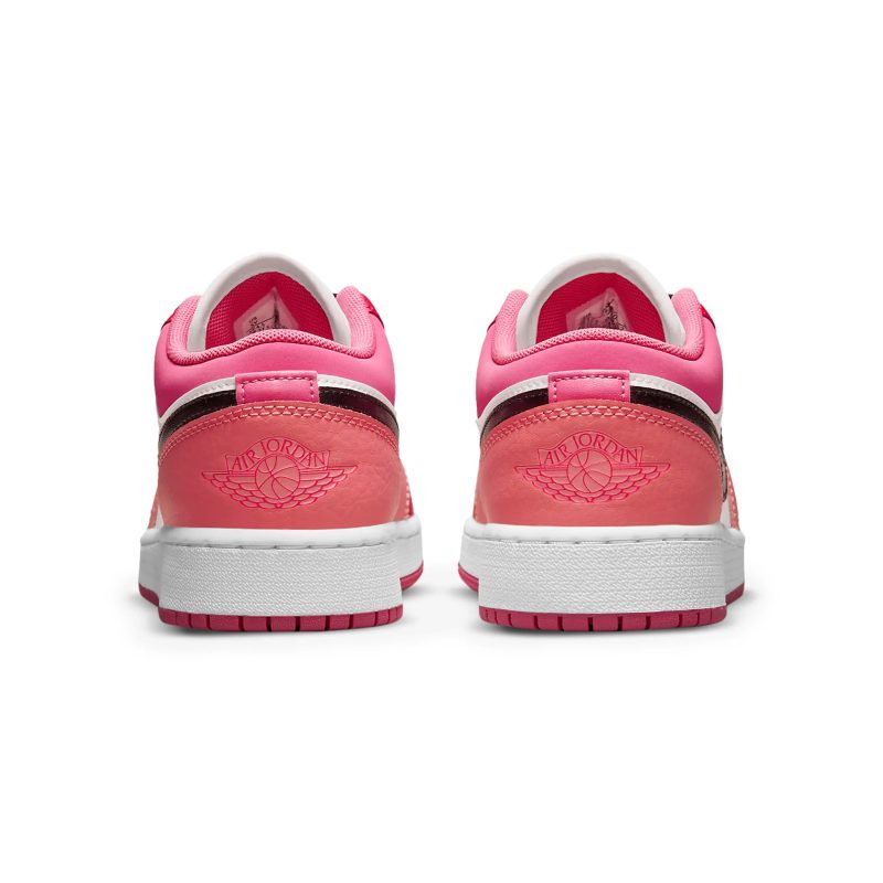 air jordan 1 low pink red gs 553560 162 back