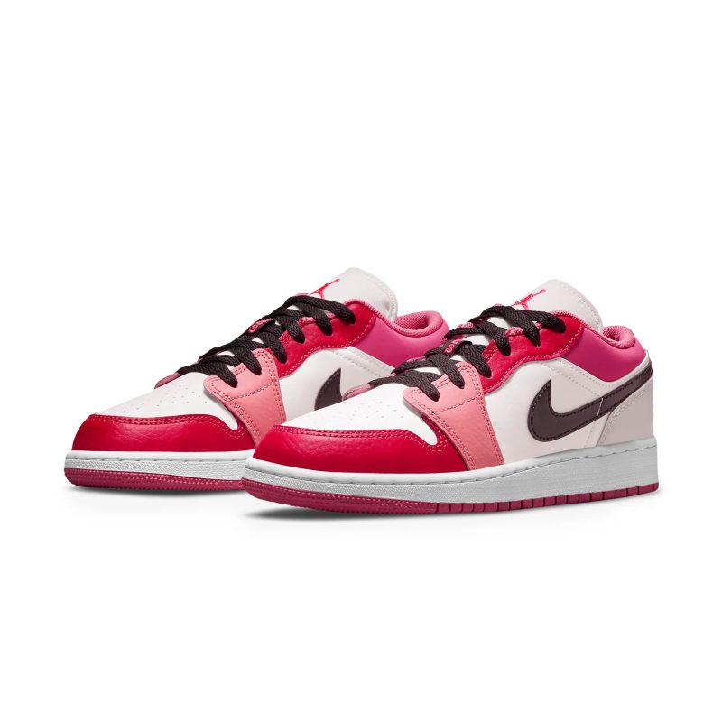 air jordan 1 low pink red gs 553560 162 pair