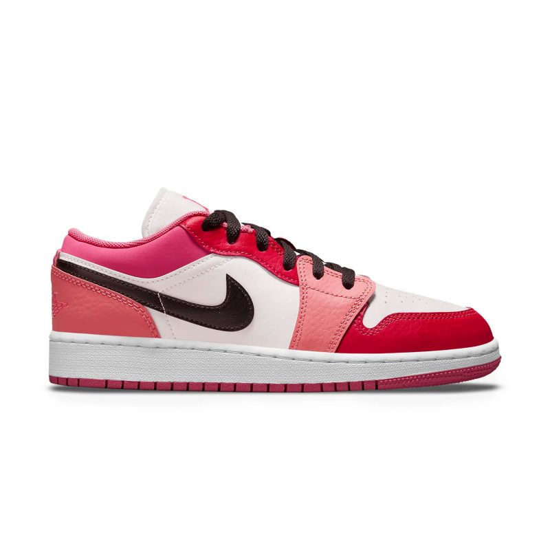 air jordan 1 low pink red gs 553560 162 side