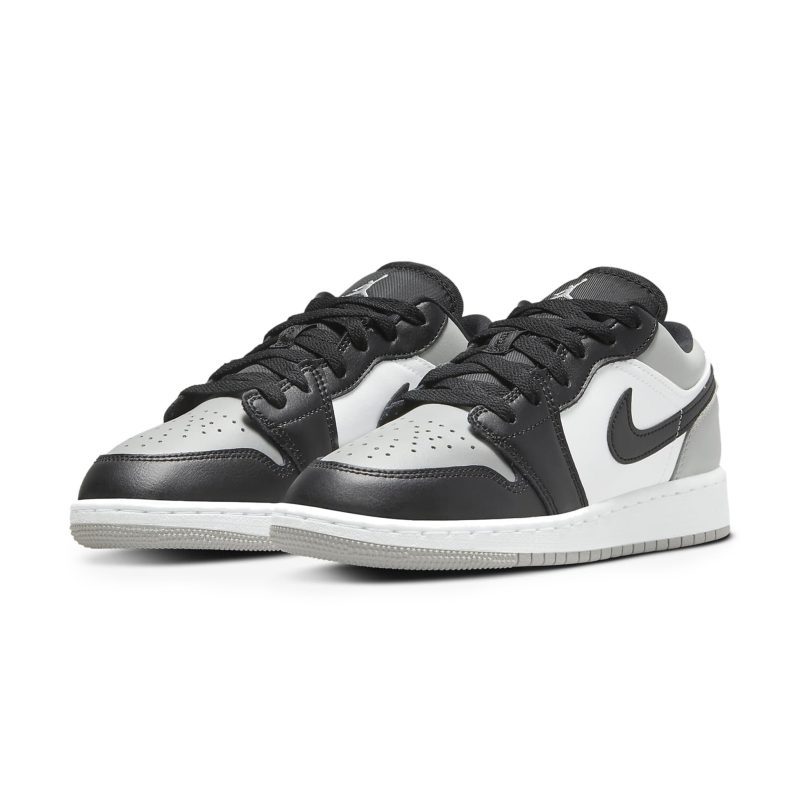 air jordan 1 low shadow toe gs 553560 052 front side