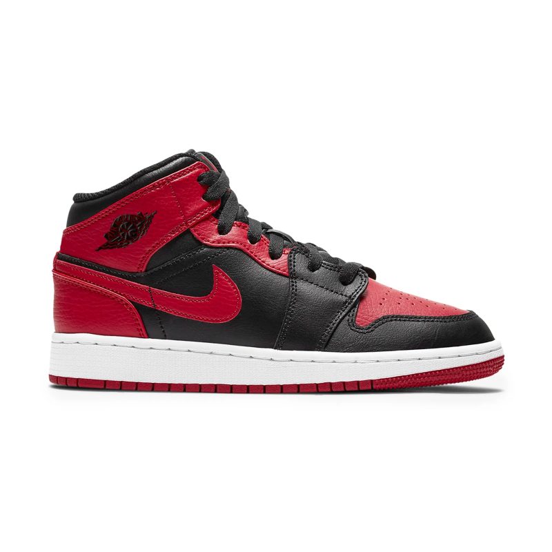 air jordan 1 mid banned gs 554725 074 side