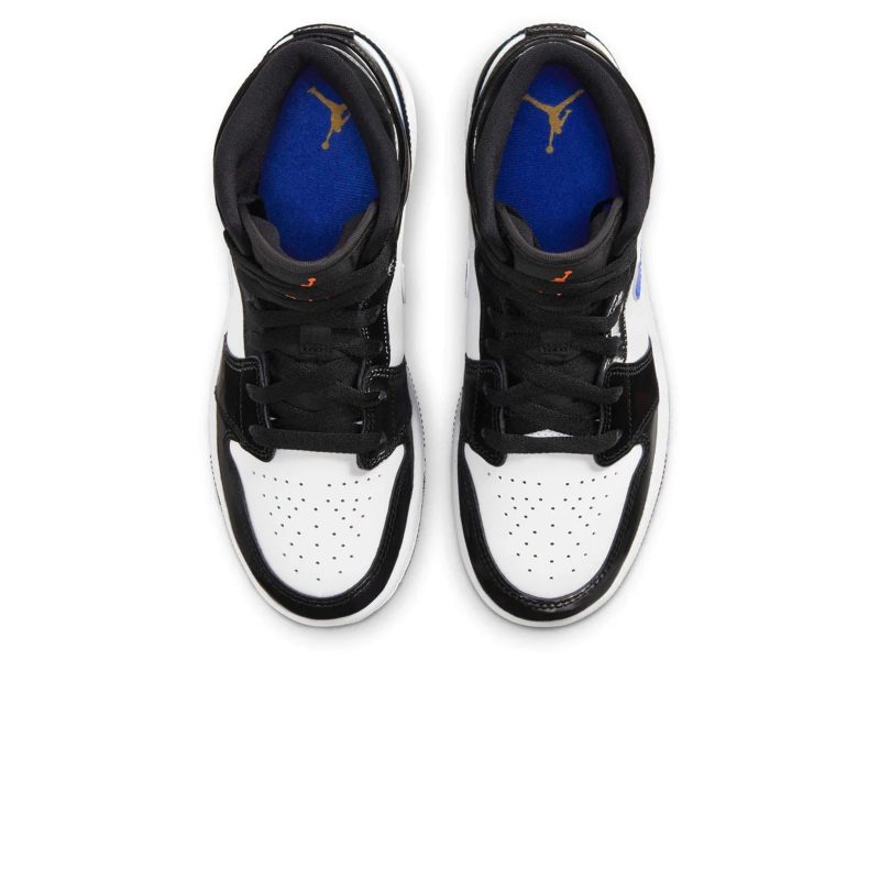 air jordan 1 mid black racer blue gs 554725 084 top