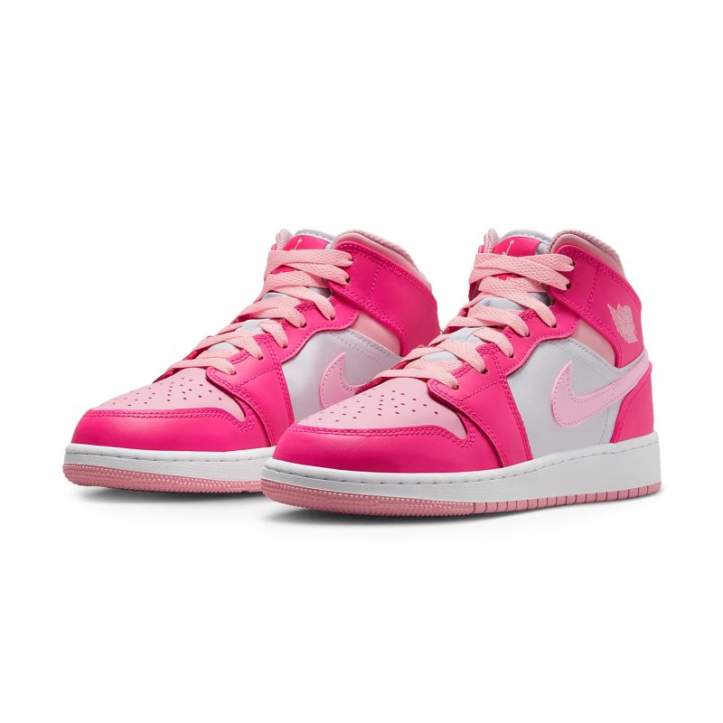 air jordan 1 mid fierce pink gs fd8780 116 front side