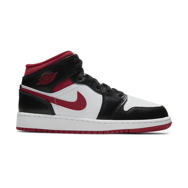 air jordan 1 mid gym red black white gs dj4695 122 side