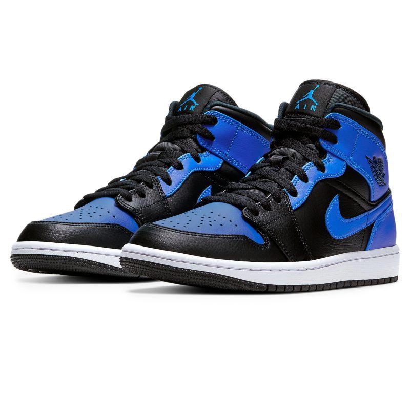 air jordan 1 mid hyper royal 554724 077 front side