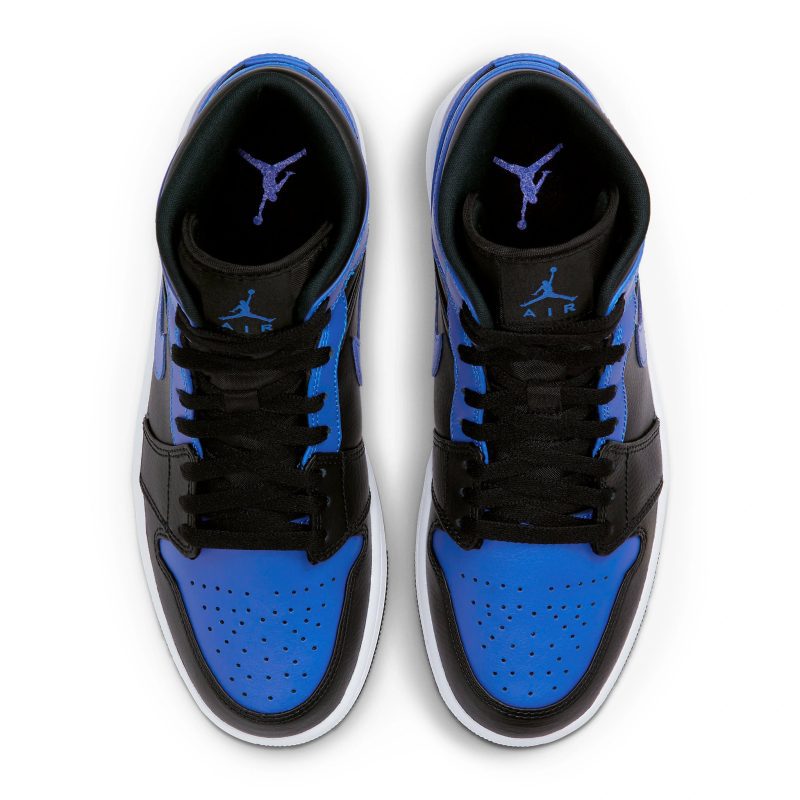 air jordan 1 mid hyper royal 554724 077 top down