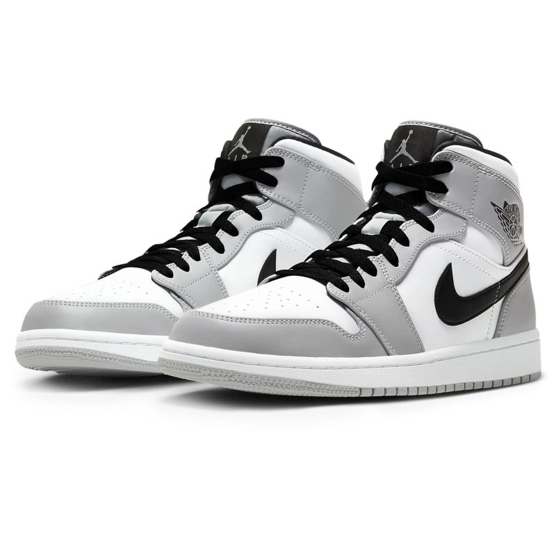 air jordan 1 mid light smoke grey 554724 092 front side