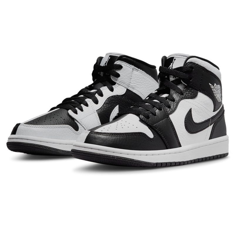 air jordan 1 mid split black white W dr0501 101 crepslocker front side two