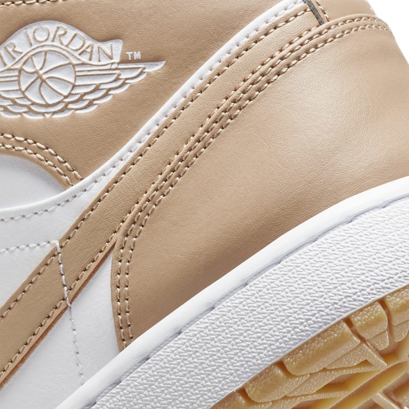 air jordan 1 mid tan gum 554724 271 wings logo