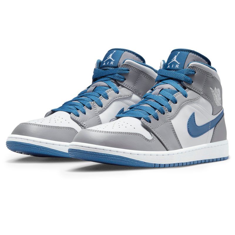 air jordan 1 mid true blue cement dq8426 014 front side