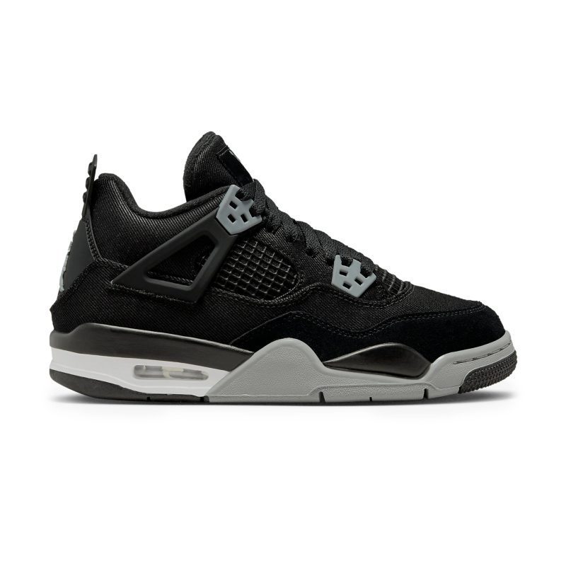 air jordan 4 retro black canvas gs dv0553 006 side