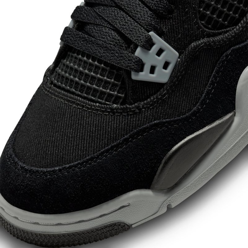 air jordan 4 retro black canvas gs dv0553 006 toe