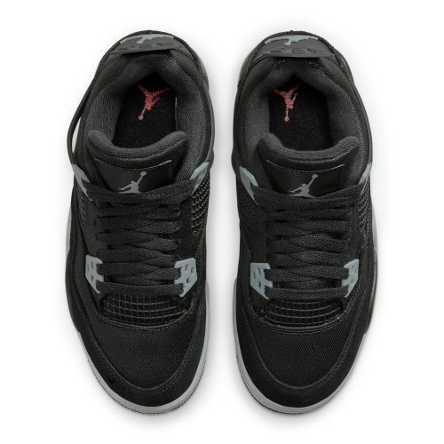 air jordan 4 retro black canvas gs dv0553 006 top down