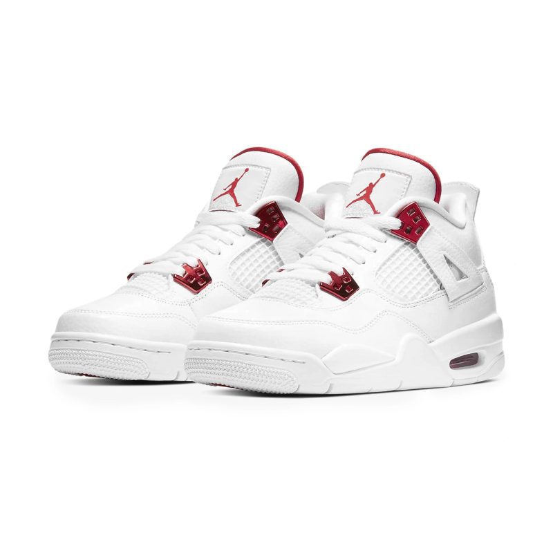 air jordan 4 retro red metallic gs 408452 112 front side