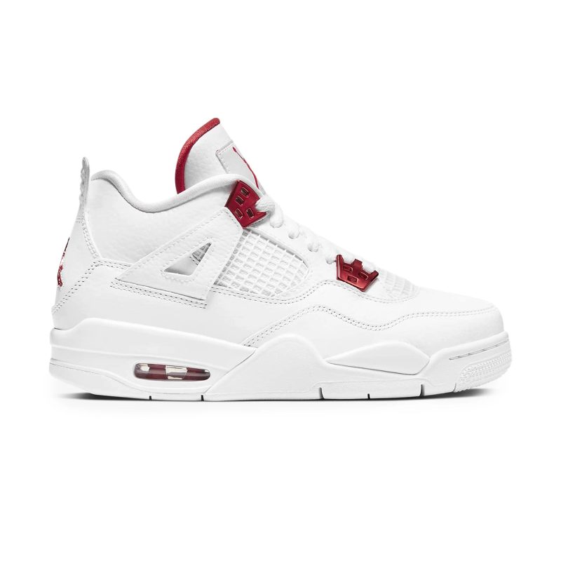 air jordan 4 retro red metallic gs 408452 112 side