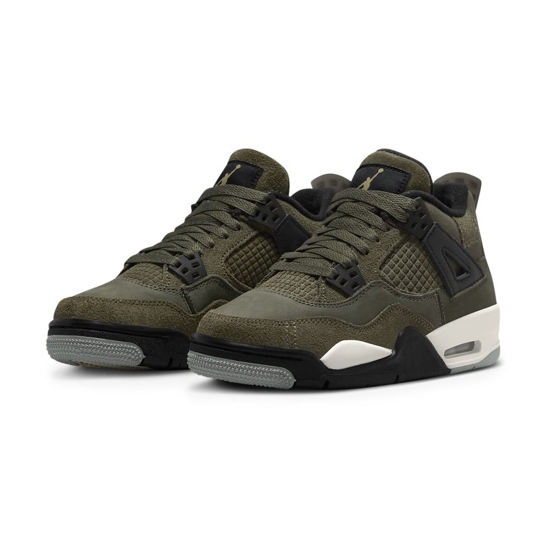 air jordan 4 retro se craft olive gs fb9928 200 front side