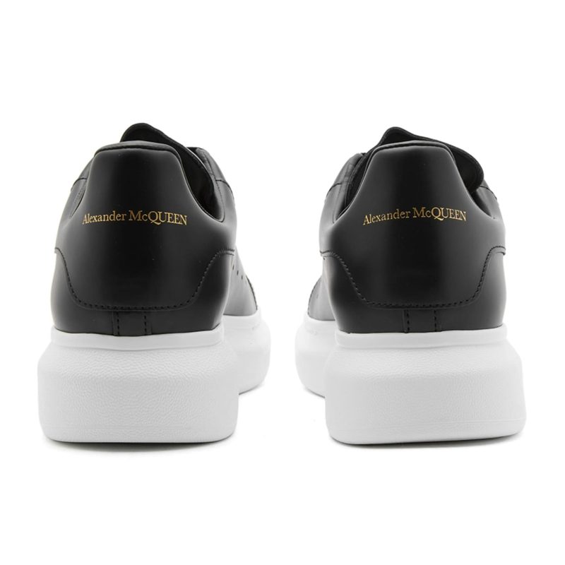 alexander mcqueen raised sole black sneaker w back